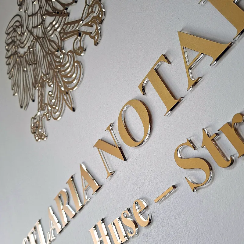 Logo przestrzenne z pleksi – Kancelaria Notarialna w Osielsku